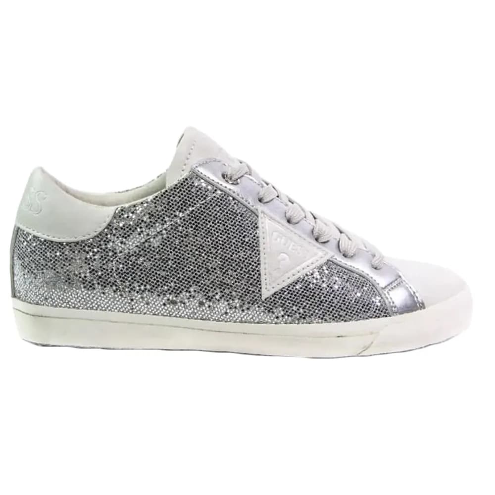 Basket Guess Authentique Femme Argent