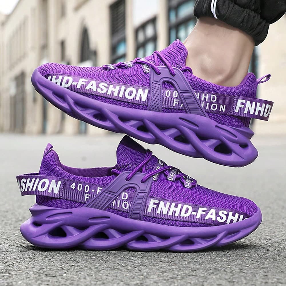 Chaussures classiques et tendance respirantes en maille pour le sport et les loisirs, couleur violette, arrivée de nouveaux modèles 2024