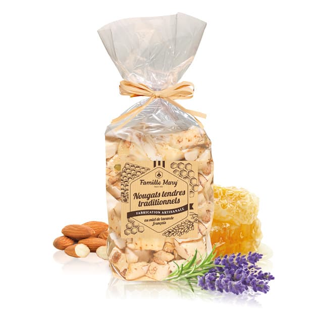 Nougats tendres traditionnels en papillotes 100g